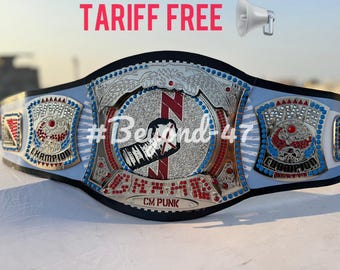 New Handmade CM Punk 434-Day Record Tribute Series Spinner Custom Championship Title Belt 2MM/4MM