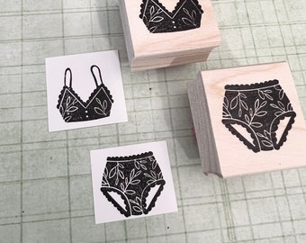 Lingerie Rubber Stamp Set Underwear Rubber Stamp Set