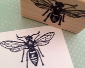 Paper Wasp Wood Mounted Rubber Stamp 1117