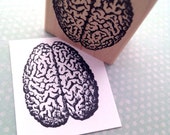 Brain Wood Mounted Rubber Stamp 4740