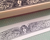 Angel Header Rubber Stamp 4737 Cherub Stamp Angel Rubber Stamp Mounted Rubber Stamp Angel Stamp for Card Making and Journaling