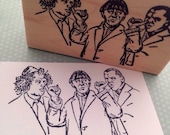 The Three Stooges Wood Mounted Rubber Stamp 4503
