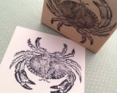 Blue Crab Rubber Stamp Handmade by 100 Proof Press 4606