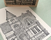 Big Victorian House Rubber Stamp 3291