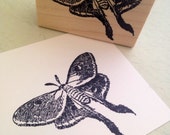 Luna Moth Wood Mounted Rubber Stamp 6279