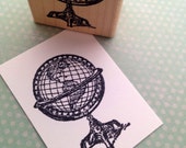 Globe Rubber Stamp 5307
