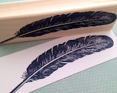 Large Feather Rubber Stamp 5837