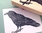Large Raven Rubber Stamp 6484