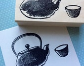 teapot and cup Rubber stamp