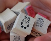 Small Owl Queen Wood Mounted Rubber Stamp 6441