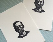 Gas Mask Guy Wood Mounted Rubber Stamp 2163