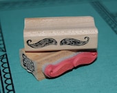 The Mustache Wood Mounted Rubber Stamp 3564
