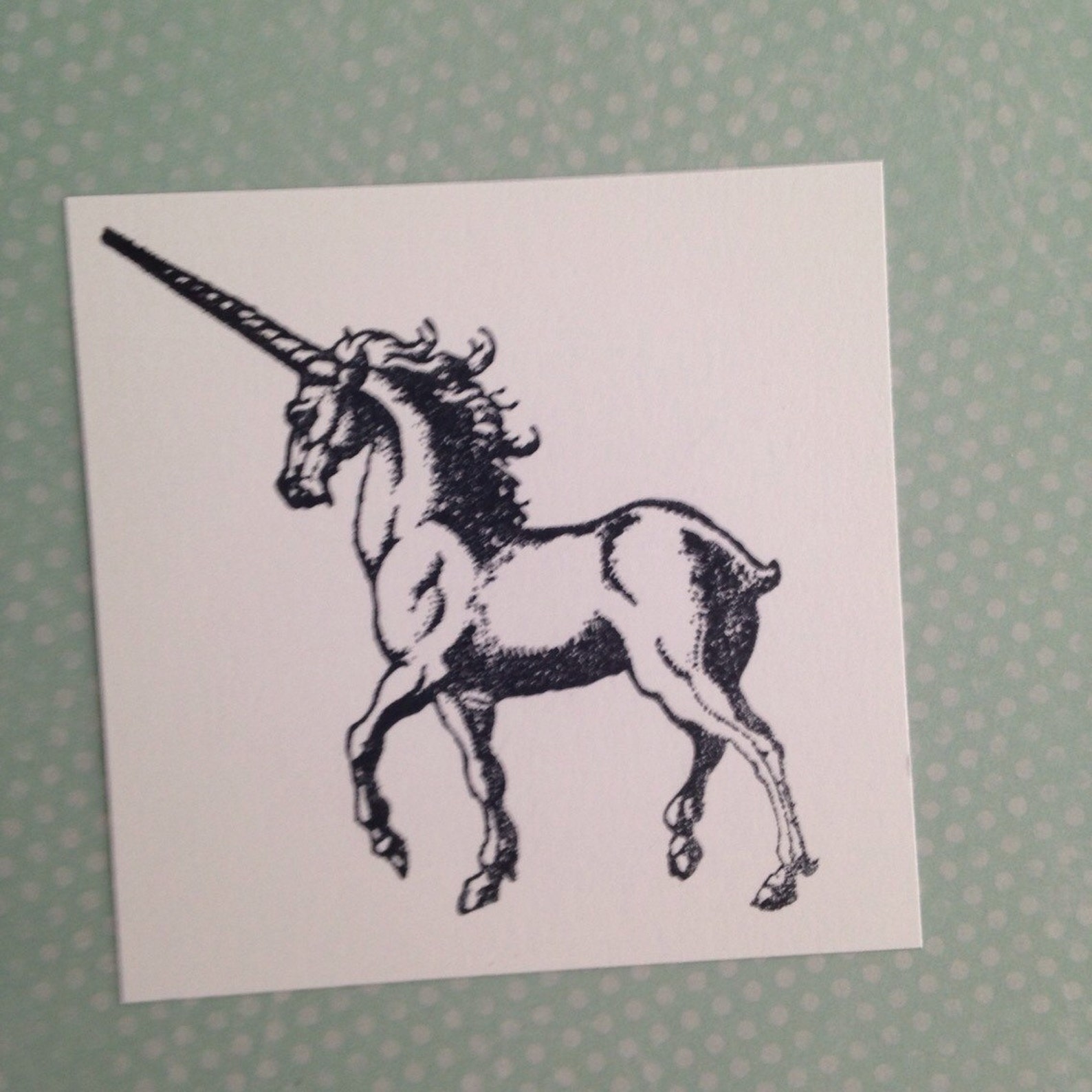 Unicorn Wood Mounted Rubber Stamp 5886 Etsy