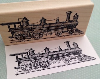 Train Engine Rubber Stamp 638