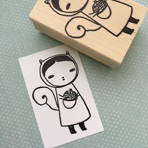 Squirrel Girl Rubber Stamp 6452