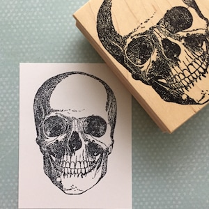 Large Skull Rubber Stamp 6553