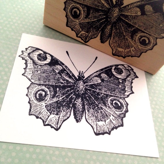 Peacock Butterfly Rubber Stamp: Art, Craft, and Journaling 3150