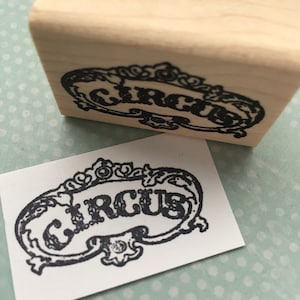 Circus hout gemonteerd Rubberstempel 6406