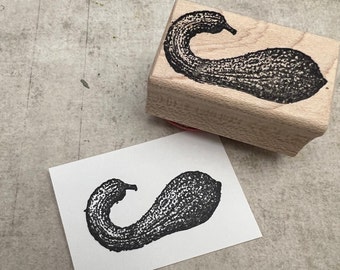 Swan Gourd Squash Wood Mounted Rubber Stamp 1252