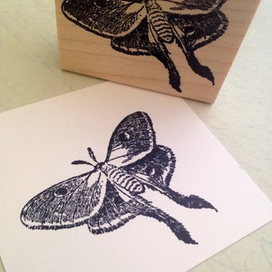 Luna Moth Wood Mounted Rubber Stamp 6279