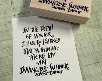 Camus Quote - In the Depth of Winter Rubber Stamp 6767