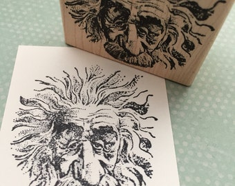 Einstein  Wood Mounted Rubber Stamp  3156