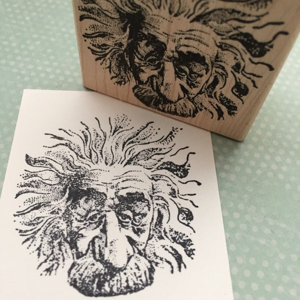 Einstein  Wood Mounted Rubber Stamp  3156