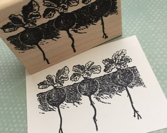 Three Beets Wood Mounted Rubber Stamp 5283