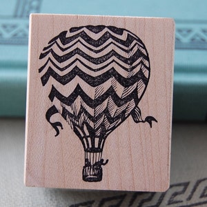 Hot Air Balloon Rubber Stempel voor Journaling, Crafting, en Card Making 855