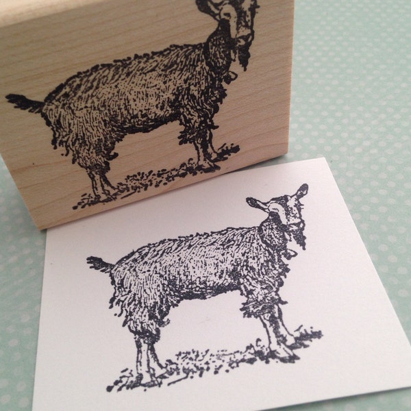 Good Goat  Wood Mounted Rubber Stamp 4244