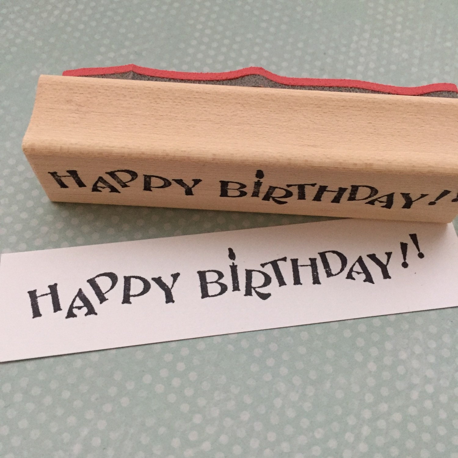 Happy Birthday Wood Mounted Rubber Stamp 2686 - Etsy
