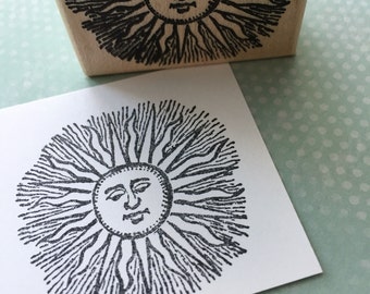 New Sun With Rays Rubber Stamp 5891
