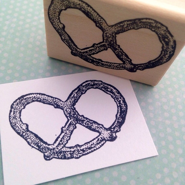 Yummy Pretzel Mounted Rubber Stamp 3776