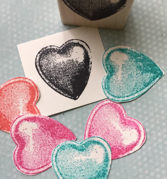 Fancy Heart Rubber Stamp