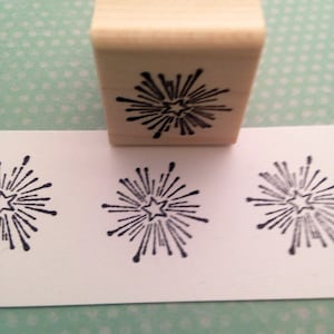 One Small Star Wood Mounted Rubber Stamp 4757 image 1
