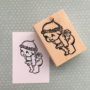 Sello de goma montado en la muñeca Kewpie de niña 737
