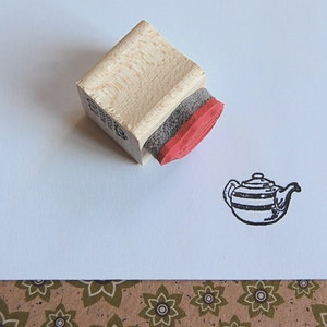 Tiny Teapot Mounted Rubber Stamp image 2