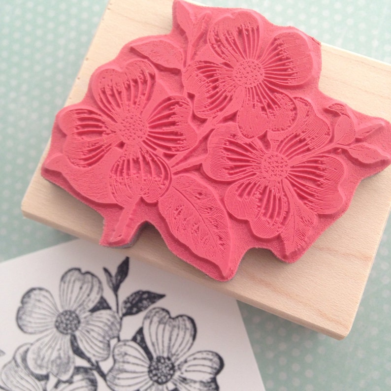 Dogwood Flower Bloom Rubber Stamp 3815T image 5