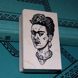 Frida Kahlo Wood Mounted Rubber Stamp image 2