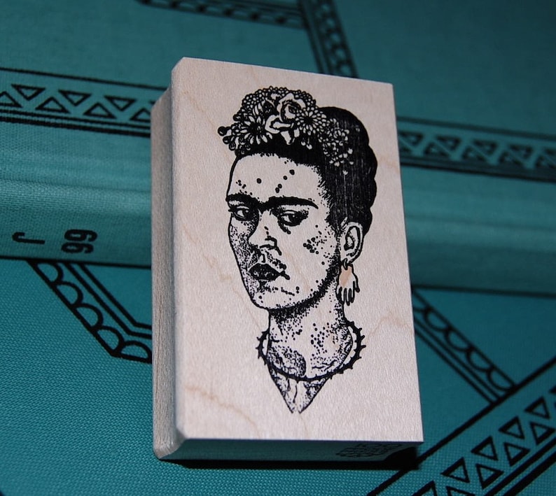 Frida Kahlo Wood Mounted Rubber Stamp image 2