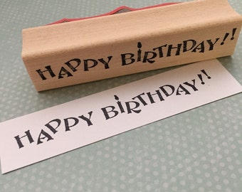 Happy Birthday  Wood Mounted Rubber Stamp 2686