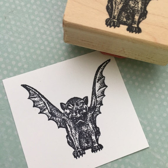Gargoyle Statue Rubber Stamp 4559