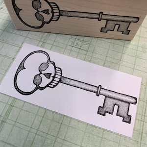Skeleton Key Rubber Stamp