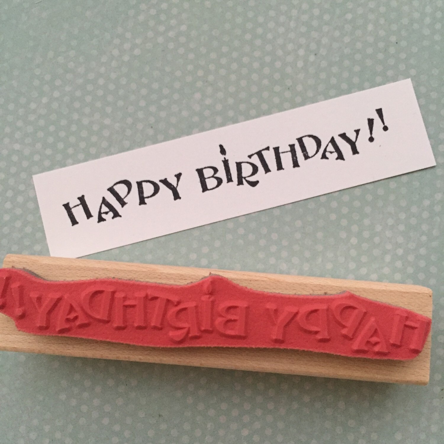 Happy Birthday Wood Mounted Rubber Stamp 2686 - Etsy