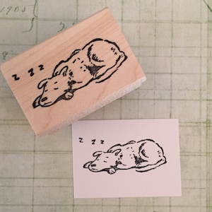 Slapende hond Rubberstempel