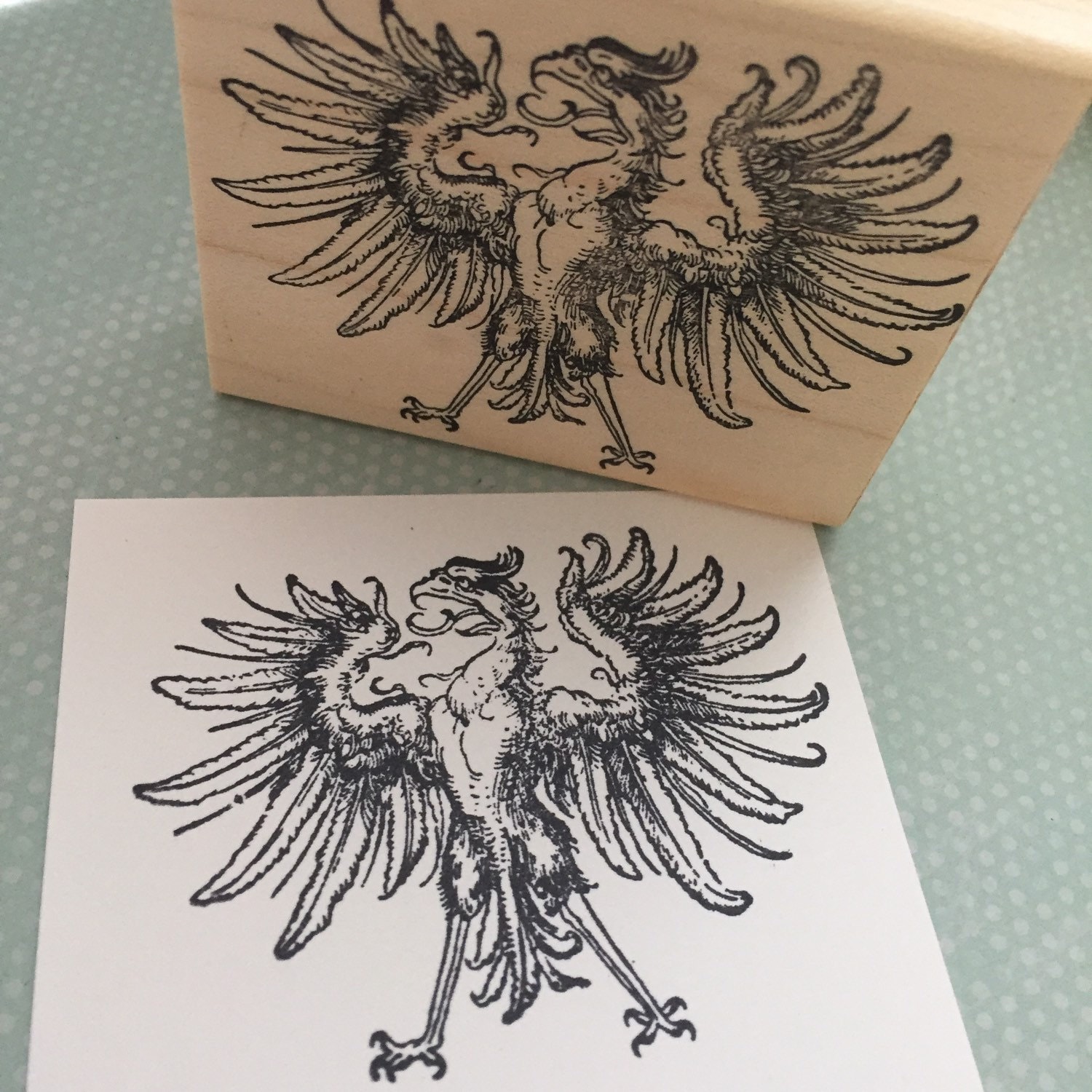 Phoenix Rubber Stamp 5885 Etsy