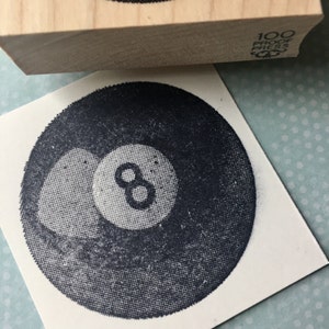 Magic 8 Ball Ruber Stamp 6644