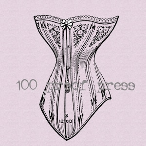 Corset  Rubber Stamp 5395