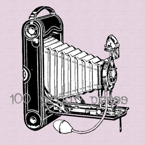 Antique Folding Camera  Rubber Stamp 1473