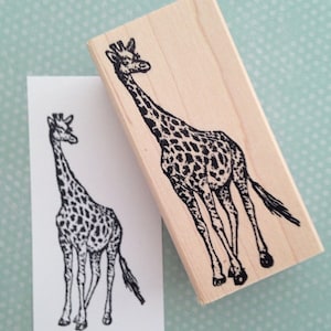 Giraf op hout gemonteerde rubberen stempel 3173